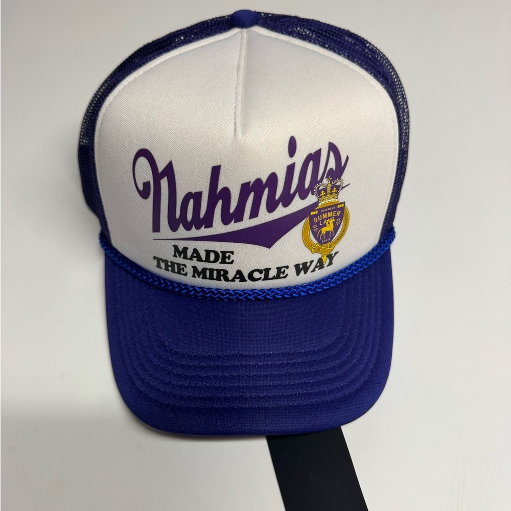 Nahmias Purple and White Trucker Hat